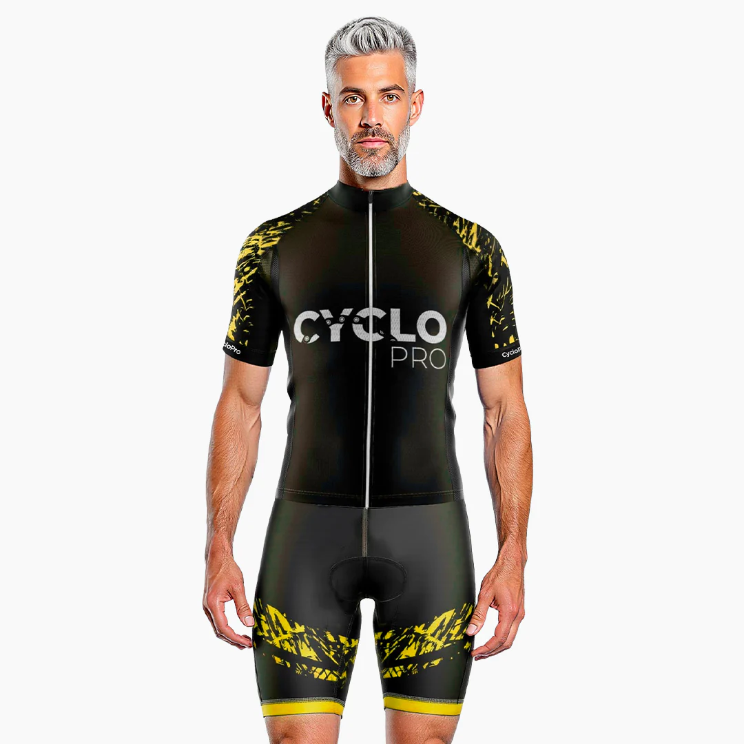Tenue De Cyclisme été Homme Jaune - CYCLOPRO+ - Tout pour Créer des Expériences Mémorables en Extérieur - Cuissard velo