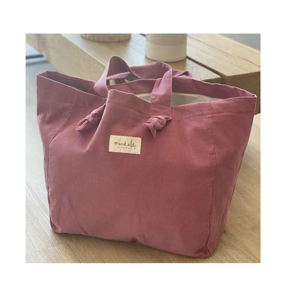 Cabas velours Lot Bois de rose Marcel & Lily - Édition Limitée – L’Art de la Table Française en Promotion !