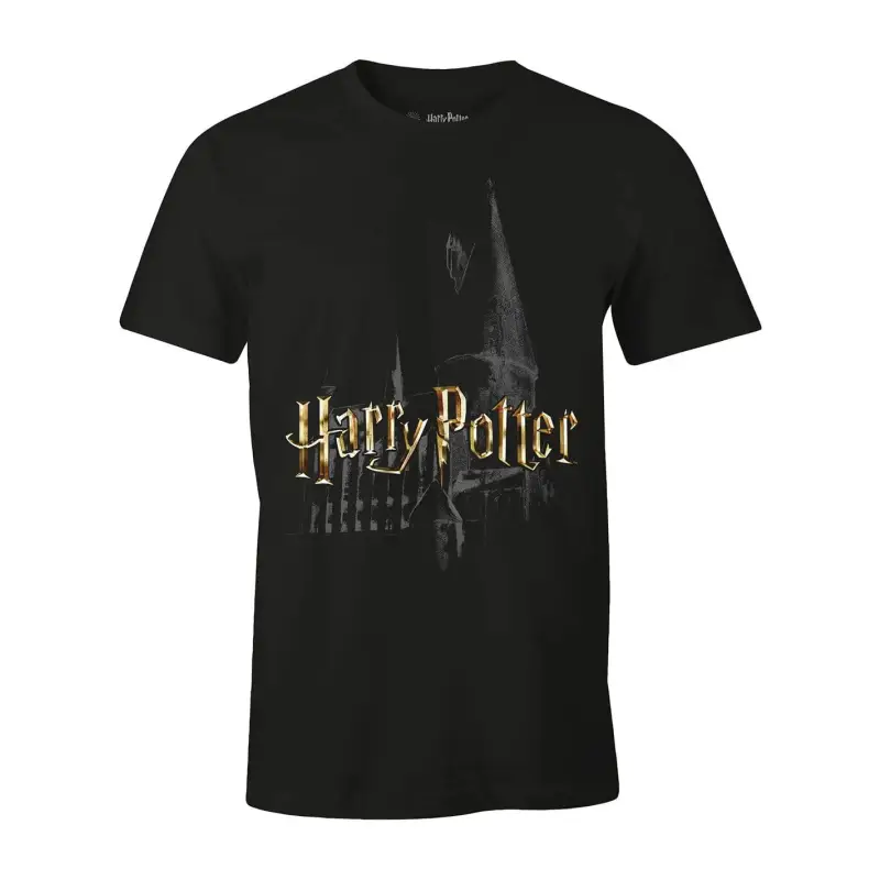 T-Shirt Chateau de Poudlard Noir - E-shop mondial – Produits durables, modernes et accessibles partout - Vêtements