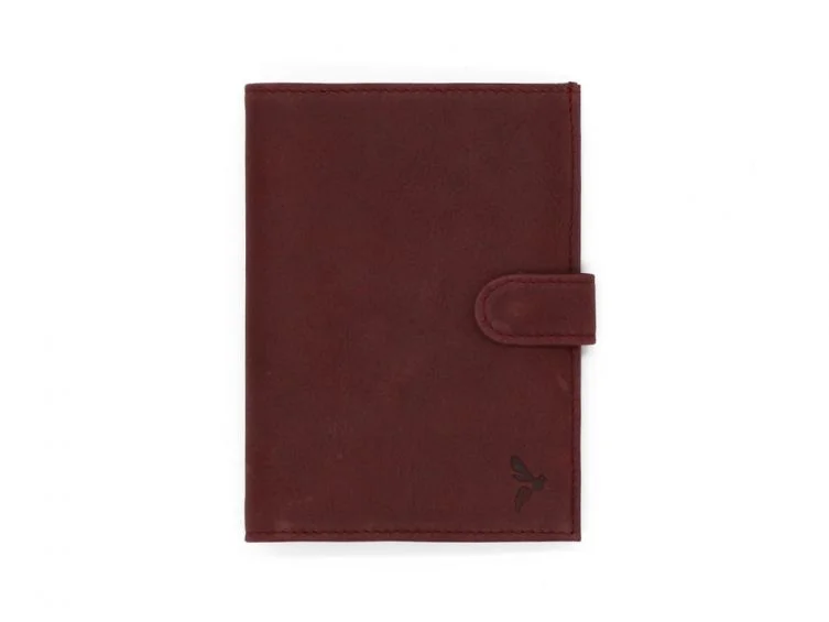 Portefeuille en cuir souple violet – 15 cm, 2 volets avec patte – PM-010-04 - Vins Rouges Harmonieux pour Chaque Occasion - {'count': 1, 'name': 'Planetebag.com'}