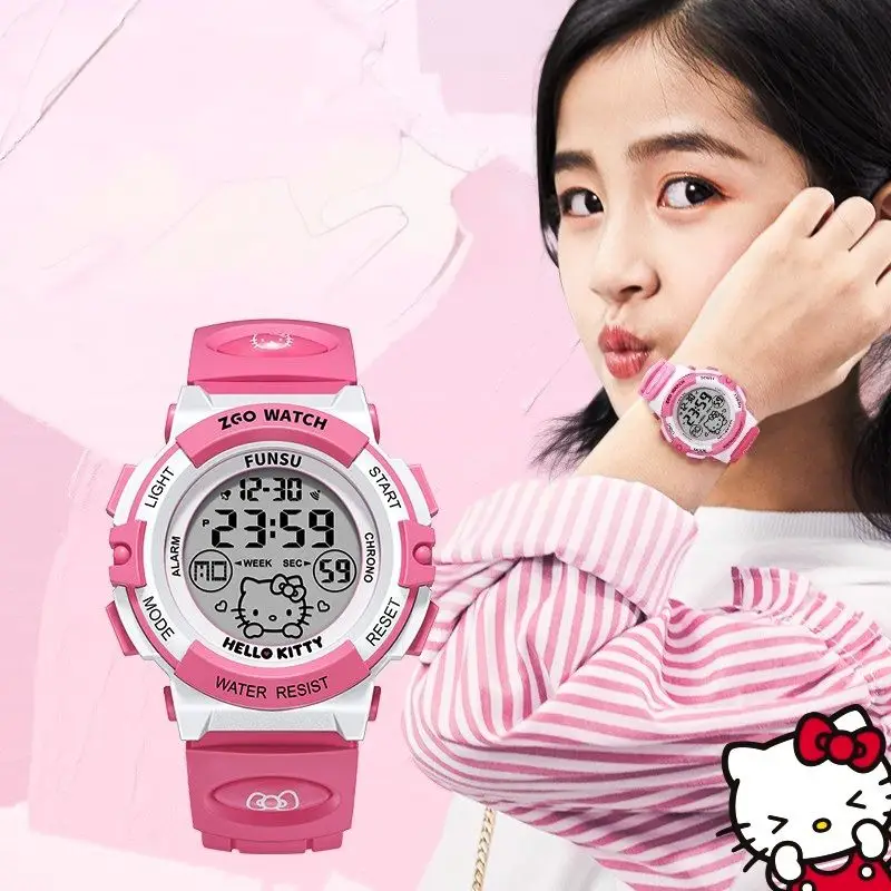 Montre Digitale Rose Hello Kitty Waterproof - Boutique Bébé en Ligne : Soins, Jouets et Articles Maison - Pêche