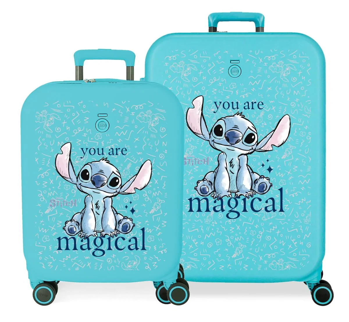 3859524 SET/2 TROLLEY muraux ABS 55-70CM.4R.STITCH YOU ARE MAGICAL - Des Produits Outdoor Pensés pour Vos Aventures au Quotidien