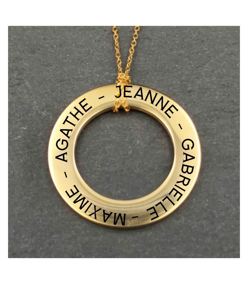 Collier Cercle Anneau Doré Vins Rouges Harmonieux Occasion