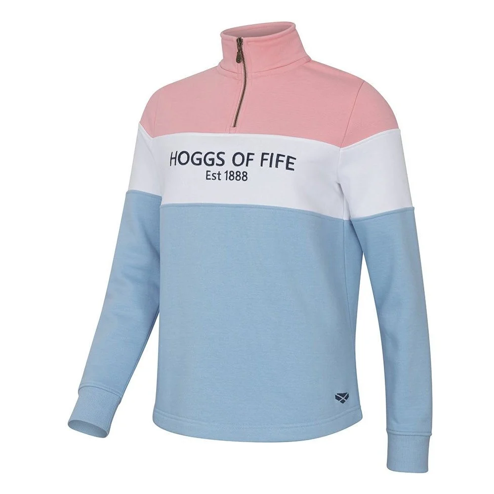 Sweat-shirt à fermeture éclair 1/4 pour femme Dumfries 1888 - Hoggs of Fife - Saldi Straordinari – Offerte Speciali Disponibili Adesso - Sweatshirt
