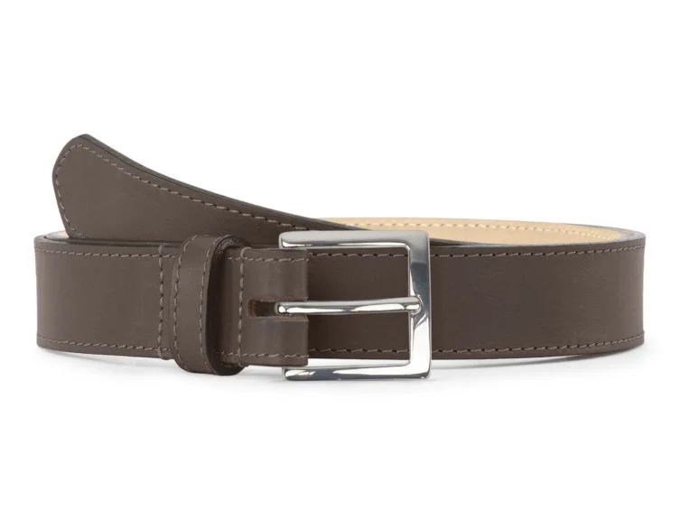 Ceinture premium cuir chic marron foncé, boucle carrée, classique, argentée – 30mm – 5126 Choisir - Vins Rouges Harmonieux pour Chaque Occasion Ceintures en cuir marron fauve - Ma-ceinture.com