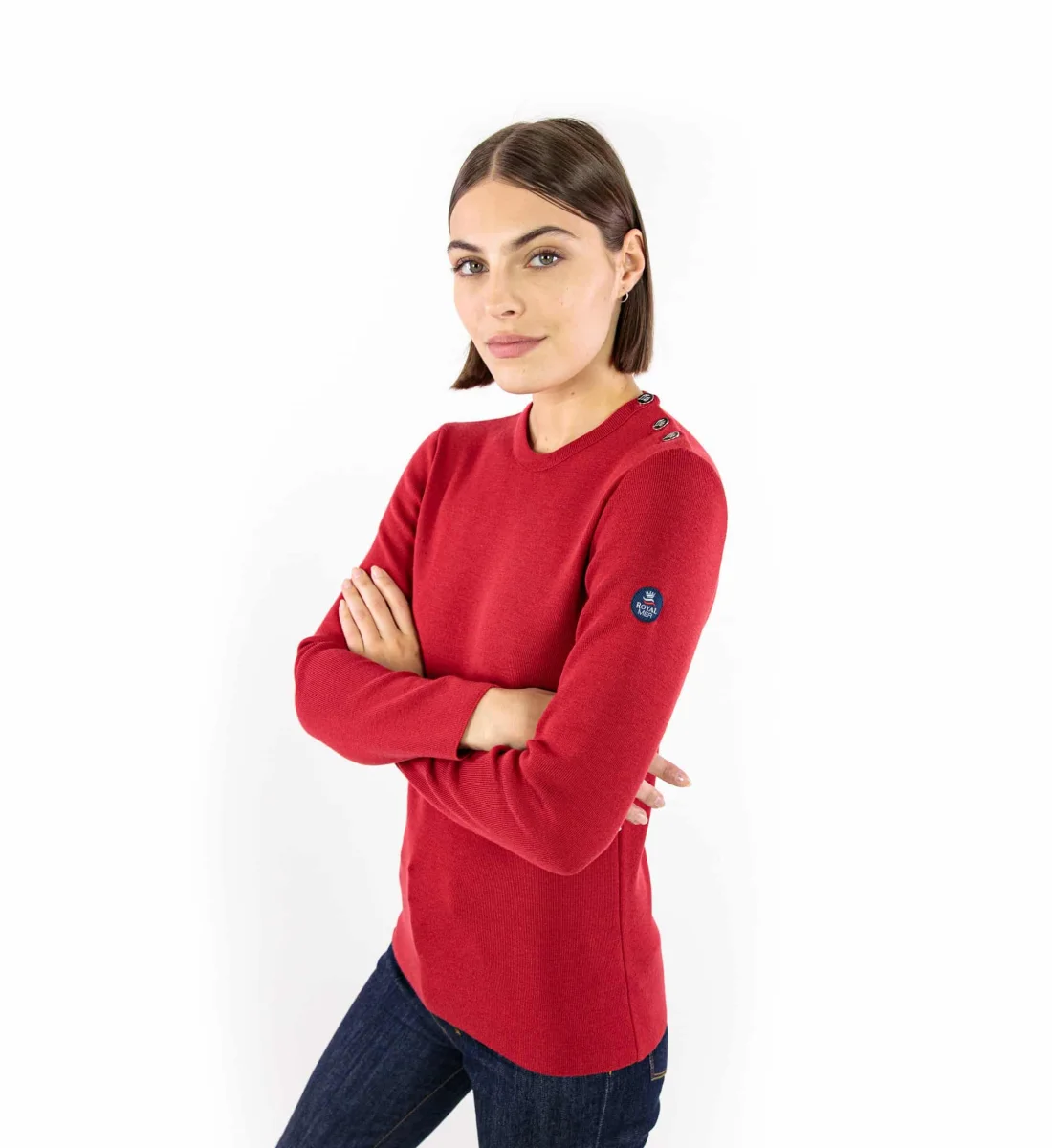 Pull Lot Royal Mer Femme – Rouge – Laine Mérinos - Outdoor Sports Shop – Bons Plans Randonnée & Trekking