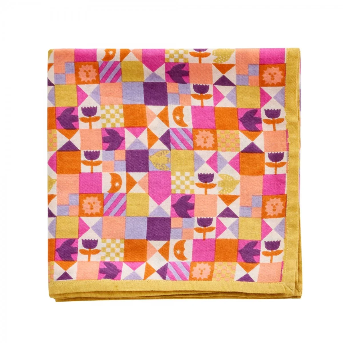 Grand Foulard Indien Patchy Miel - Bonheur du Jour Paris - Organisation de la maison avec des solutions de rangement Pour organiser sa maison, suivez nos conseils ! - Blog Archibien
