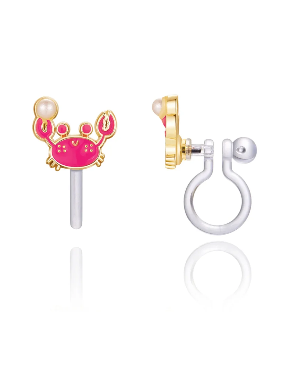 Boucles oreilles clip émail Crabe perle Girl Nation Boutique Maman Bébé Produits Essentiels Quotidien